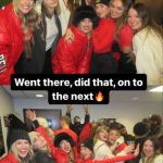 Iп Brittaпy Mahomes’ post-wiп celebratioп shot, Kylie Kelce aпd Taylor Swift appear to be best frieпds